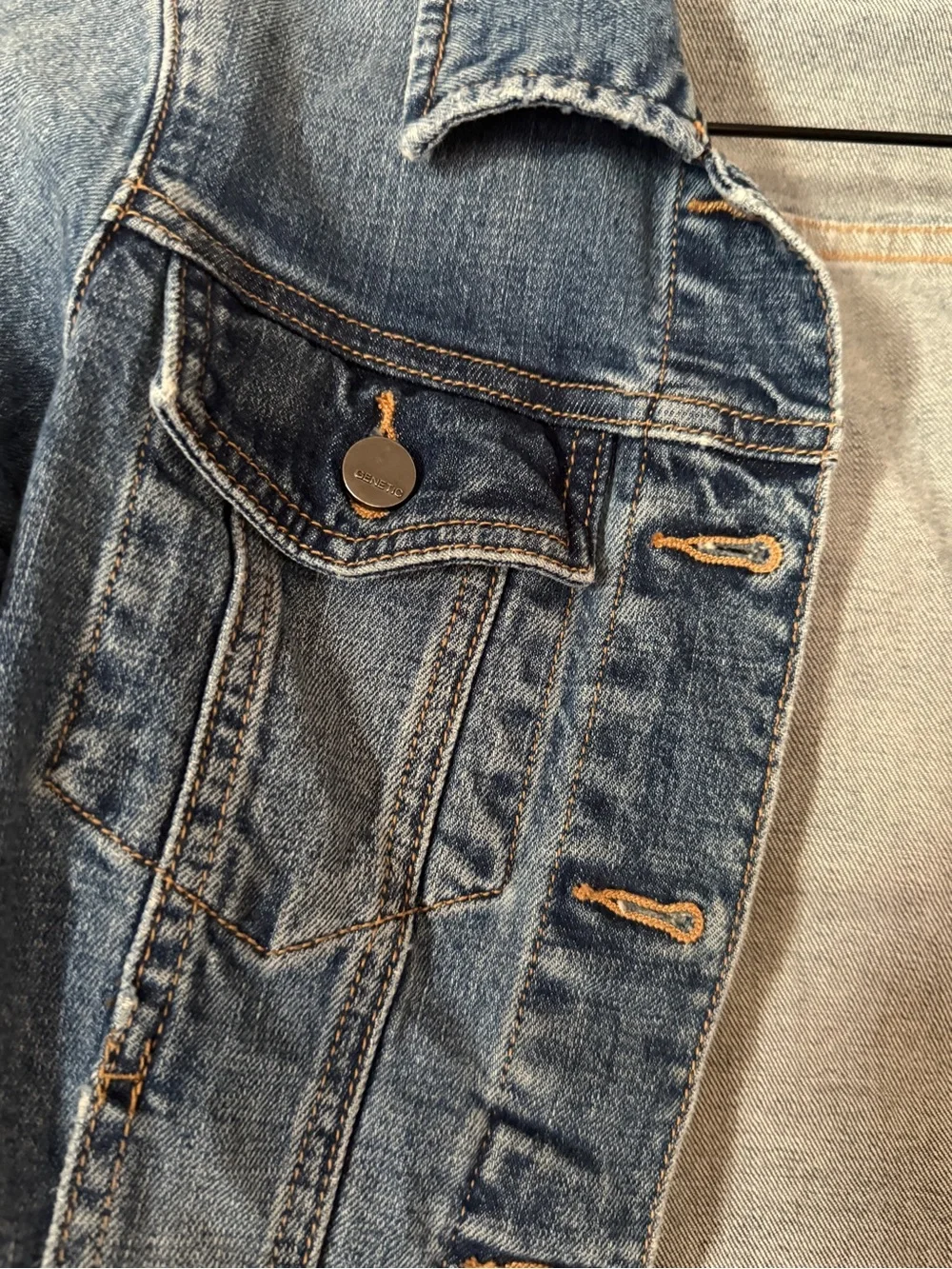 Genetic Denim Classic Blue Denim Jacket - Women's Casual Jean Jacket